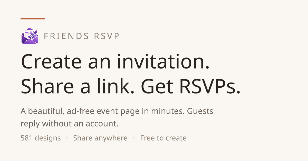 Free Online Invitations & RSVP Tracking | Friends RSVP